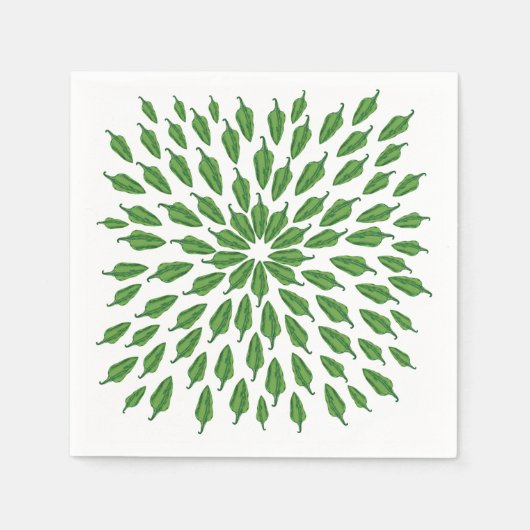 Serviette En Papier Poivrons verts (Devant)