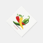 Serviette En Papier Poivrons verts rouges chili Thunder_Cove (Coin)
