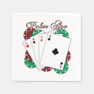 Serviette En Papier Poker Ace Jouer Cartes serviettes