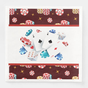 Serviette En Papier Poker amusant Dîner en papier serviettes