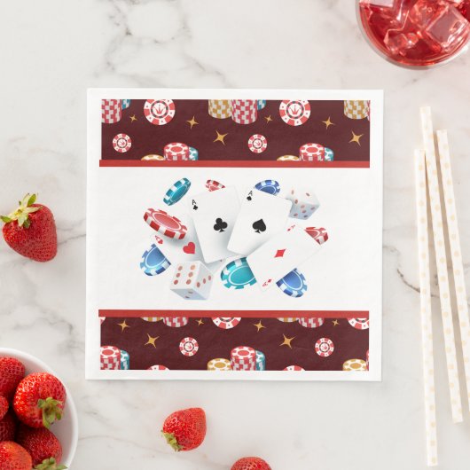 Serviette En Papier Poker amusant Dîner en papier serviettes (En situation)