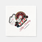 Serviette En Papier Poker Playing Card, casino, Cocktail Papier Napkin (Devant)