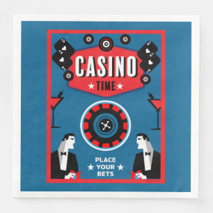 Serviette En Papier Poker Roulette de Jeux de Casino