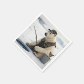 Serviette En Papier Polar Bear Ice Fishing (Coin)