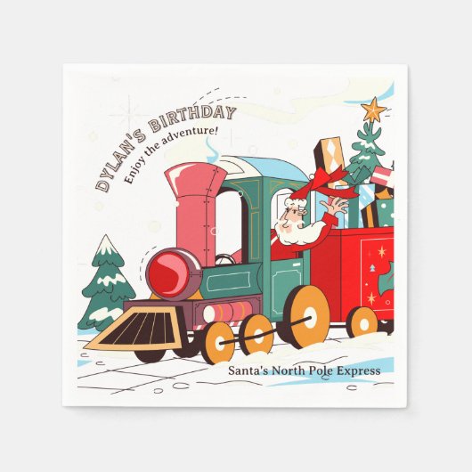 Serviette En Papier Polar Express Christmas Santa's Train Adventure (Devant)