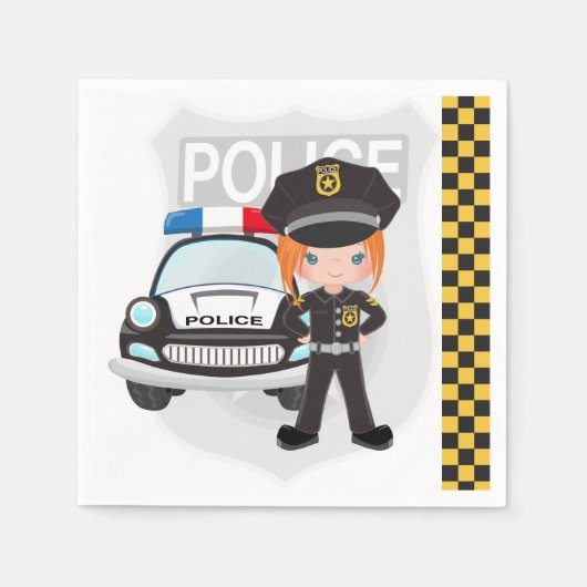 Serviette En Papier Police (Devant)