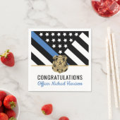 Serviette En Papier Police Academy Graduation Law Enforcement Flag (En situation)