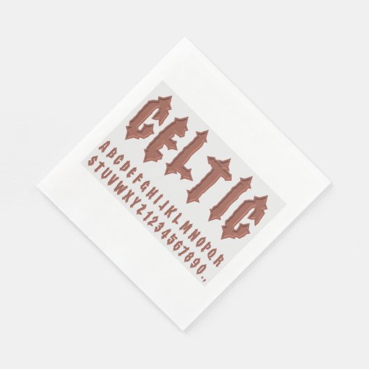 Serviette En Papier Police alphabétique celtique (Coin)