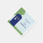 Serviette En Papier Police Box Mariage papier Napkins v4 (Coin)