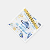 Serviette En Papier Police Boy 1er anniversaire fête (Coin)