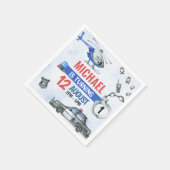 Serviette En Papier Police Boy 1er anniversaire fête (Coin)