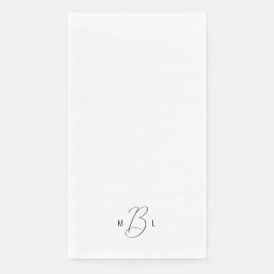 Serviette En Papier Police de caractères combinés moderne Monogramme M
