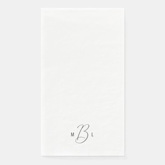 Serviette En Papier Police de caractères combinés moderne Monogramme M (Devant)