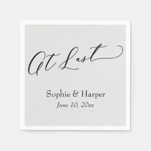 Serviette En Papier Police de caractères Script Luxe Typographie Simpl