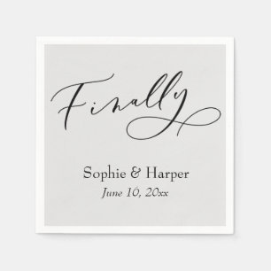 Serviette En Papier Police de caractères Script Luxe Typographie Simpl