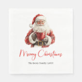 Serviette En Papier Police de caractères simple moderne Santa Claus po (Devant)