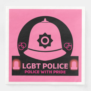 Serviette En Papier Police de la fierté gay LGBT+
