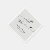 Serviette En Papier Police de script de luxe Simple Worth the Wait Gre (Coin)