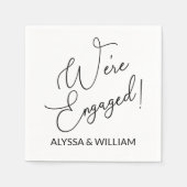 Serviette En Papier Police de script moderne engagée (Devant)