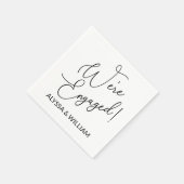 Serviette En Papier Police de script moderne engagée (Coin)