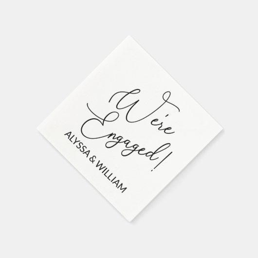 Serviette En Papier Police de script moderne engagée (Coin)