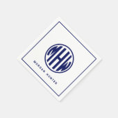 Serviette En Papier Police do-it-yourself BG du cercle de la marine bl (Coin)