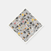 Serviette En Papier Police Officier fête d'anniversaire Gris (Coin)