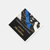 Serviette En Papier Police Officier Parti Félicitations Retraite (Coin)