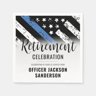 Serviette En Papier Police Police Service de la retraite