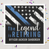 Serviette En Papier Police Retraite Ligne bleue Drapeau Application de