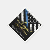 Serviette En Papier Police Retraite Ligne bleue Drapeau Application de (Coin)