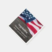 Serviette En Papier Police Retraite Parti patriotique drapeau américai (Coin)