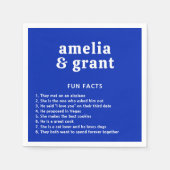 Serviette En Papier Police Rétro Royal Blue Mariage moderne (Devant)