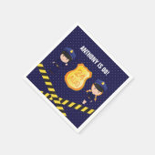 Serviette En Papier Police thème fête d'anniversaire personnalisée (Coin)