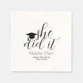 Serviette En Papier Polices élégantes et blanches modernes serviettes (Devant)