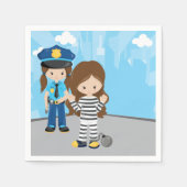 Serviette En Papier Policier mignon (Devant)