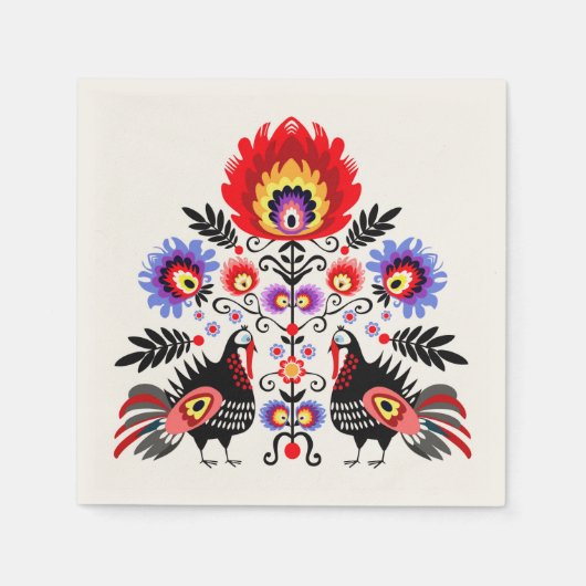 Serviette En Papier polish folk (Devant)