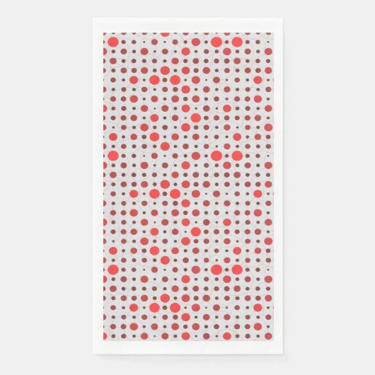 Serviette En Papier Polka Dot 01A.Bac rouge BG (Devant)