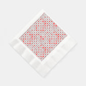 Serviette En Papier Polka Dot 01A.Bac rouge BG (Coin)