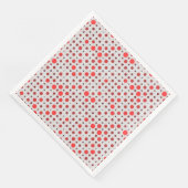 Serviette En Papier Polka Dot 01A.Bac rouge BG (Coin)