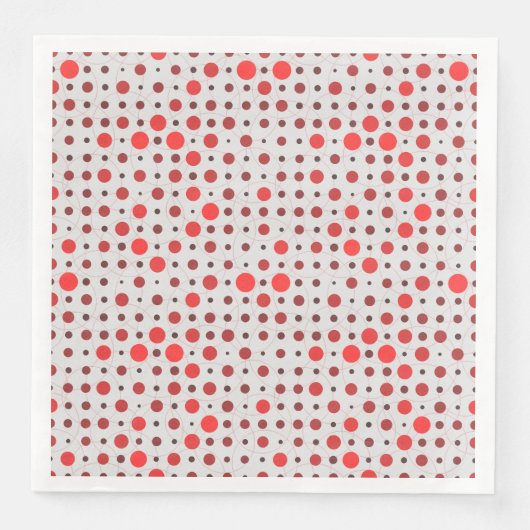 Serviette En Papier Polka Dot 01A.Bac rouge BG (Devant)