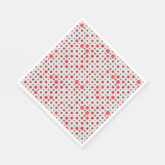 Serviette En Papier Polka Dot 01A.Bac rouge BG (Coin)