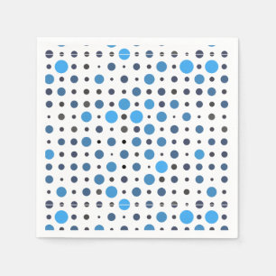 Serviette En Papier Polka Dot 01X.Ombre Bleue