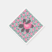 Serviette En Papier Polka Dot Birds and Flowers (Coin)