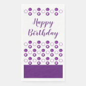 Serviette En Papier Polka-dot violet et blanc (Devant)