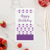Serviette En Papier Polka-dot violet et blanc (En situation)