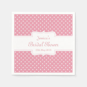 Serviette En Papier Polka dots on pink