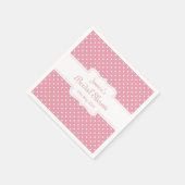 Serviette En Papier Polka dots on pink (Coin)