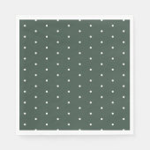 Serviette En Papier Polka vert et blanc point Baby shower neutre genre (Devant)