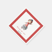 Serviette En Papier Polkda Dot Rouge Espagnol Sevillana Danseuse flame (Coin)